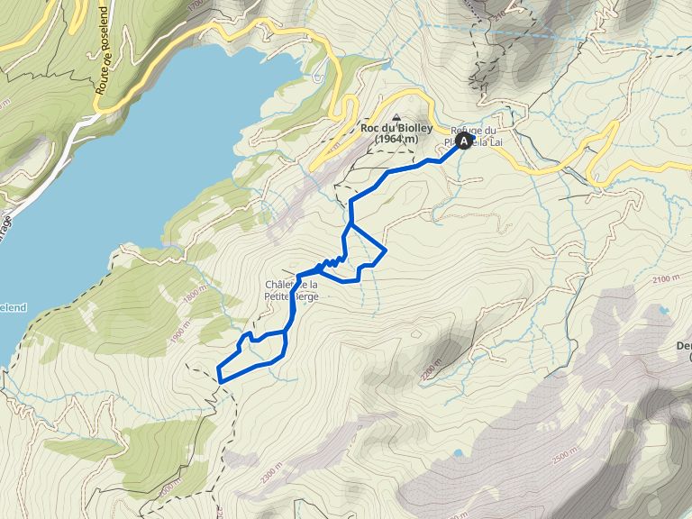 Refuge du Plan de la Lai Circuit à partir de Beaufort randonnée pédestre Komoot